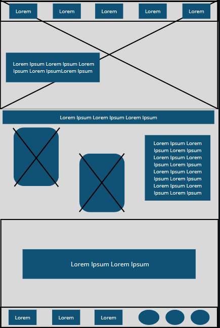 home page wireframe